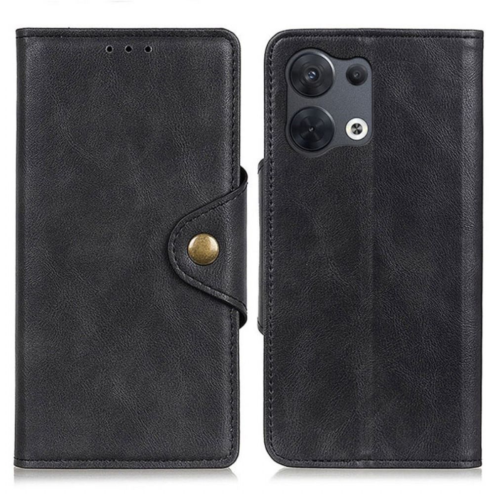Folio-hoesje voor Oppo Reno 8 Magnetische Knop