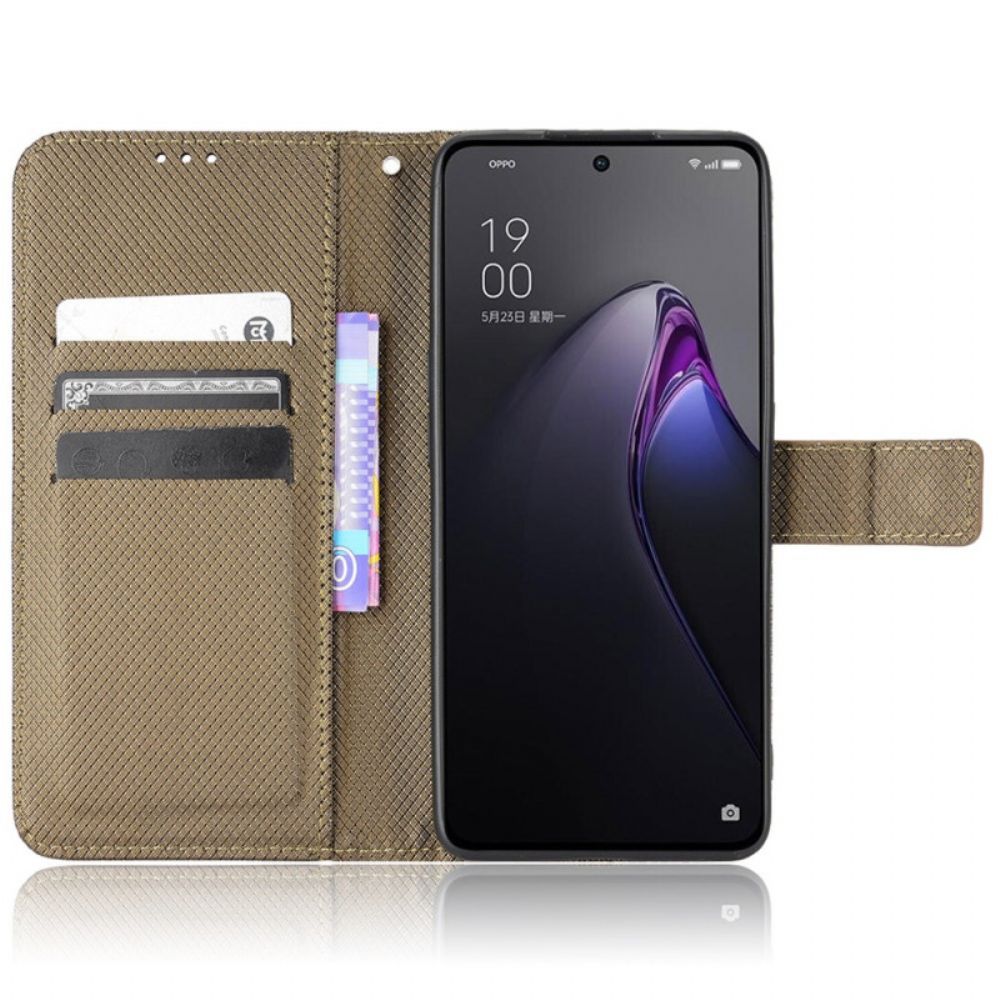 Folio-hoesje voor Oppo Reno 8 Met Ketting Stijlvolle Kunstleren Band