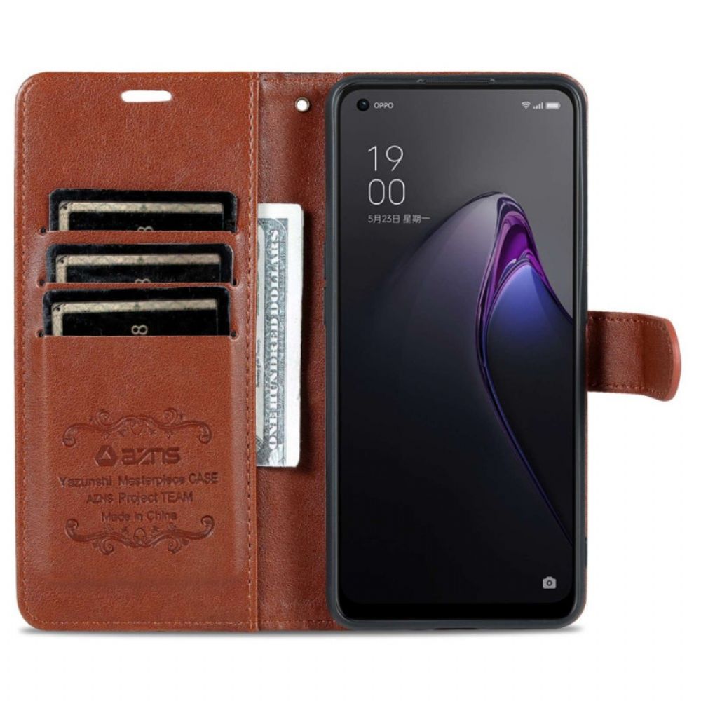 Leren Hoesje voor Oppo Reno 8 Azns Kunstleer