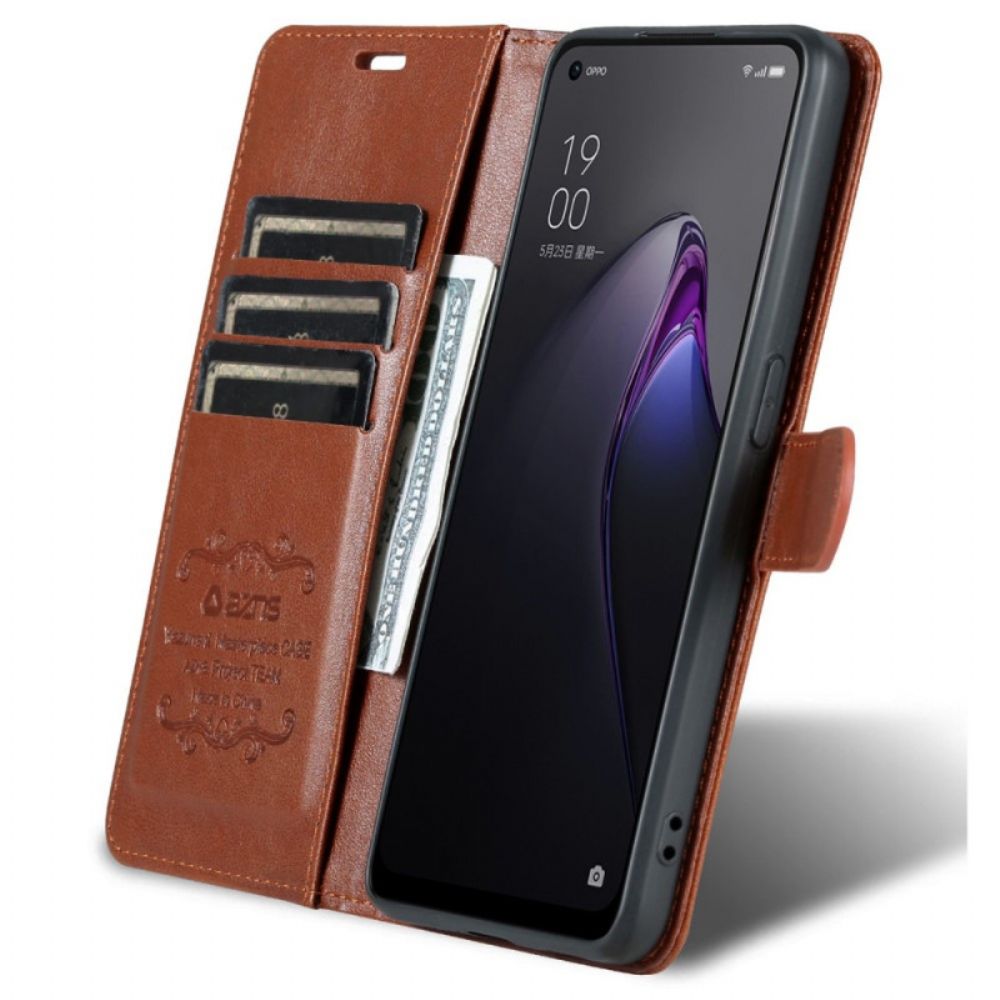 Leren Hoesje voor Oppo Reno 8 Azns Kunstleer