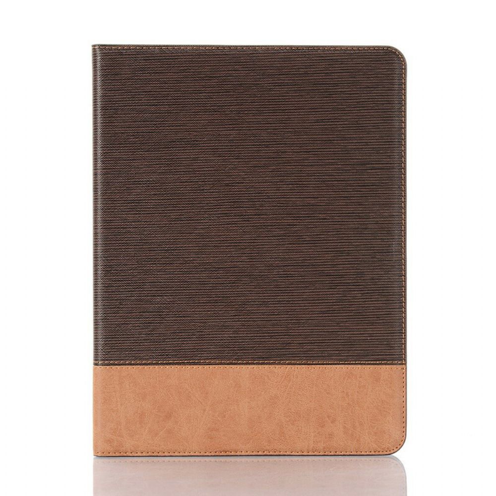 Cover voor iPad Air (2022) (2020) / Pro 11" Kruisstructuur Gesplitst Leer