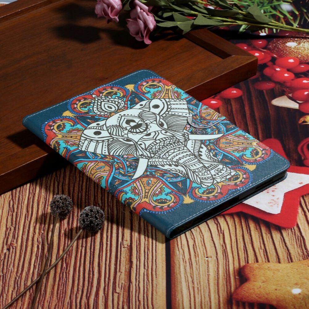Folio-hoesje voor iPad Air (2022) (2020) / Pro 11" Veelkleurige Olifant