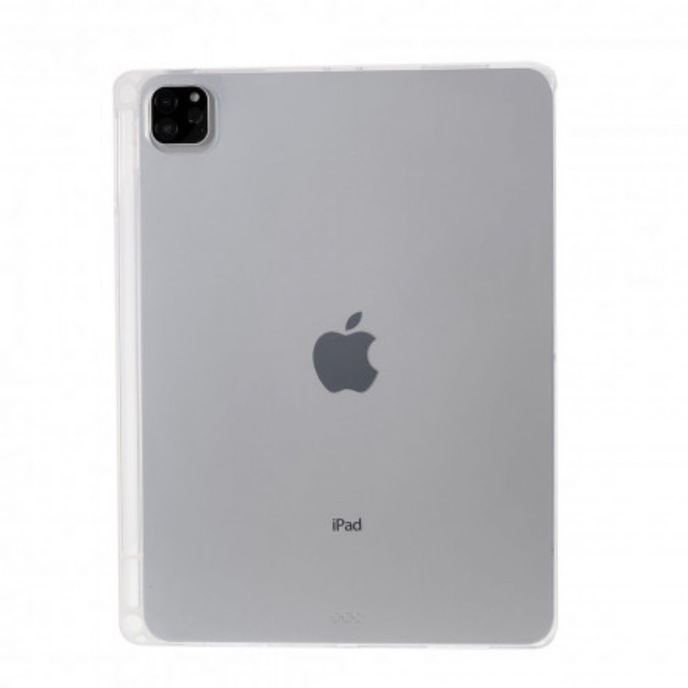 Hoesje voor iPad Air (2022) (2020) / Pro 11" Doorzichtige Siliconen Pennenhouder