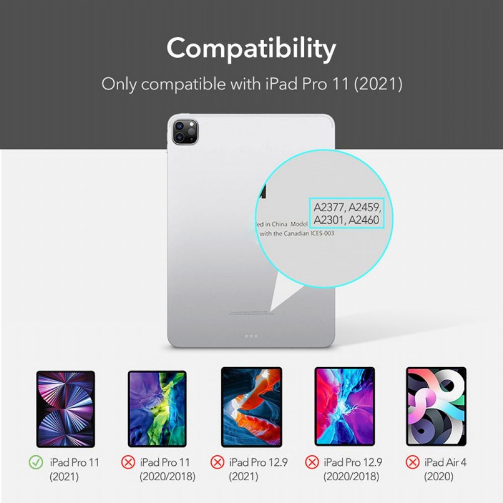 Hoesje voor iPad Air (2022) (2020) / Pro 11" Gekleurde Doorzichtige Slang