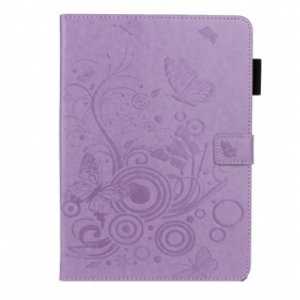 Leren Hoesje voor iPad Air (2022) (2020) / Pro 11" Vlinders Leereffect