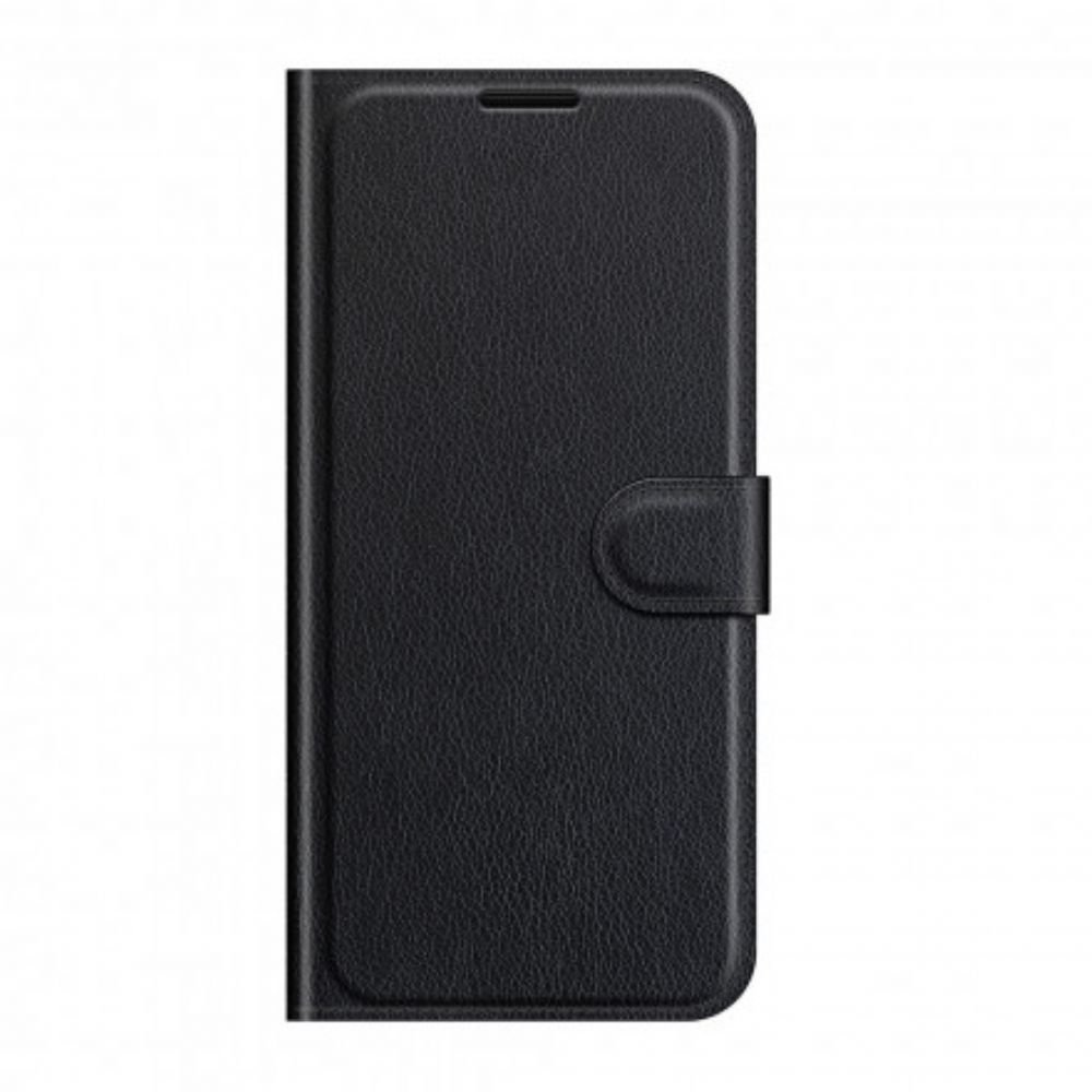 Folio-hoesje voor ZTE Axon 30 Ultra 5G Klassiek Litchi Kunstleer