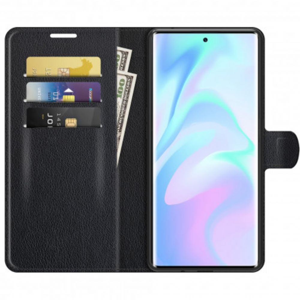 Folio-hoesje voor ZTE Axon 30 Ultra 5G Klassiek Litchi Kunstleer