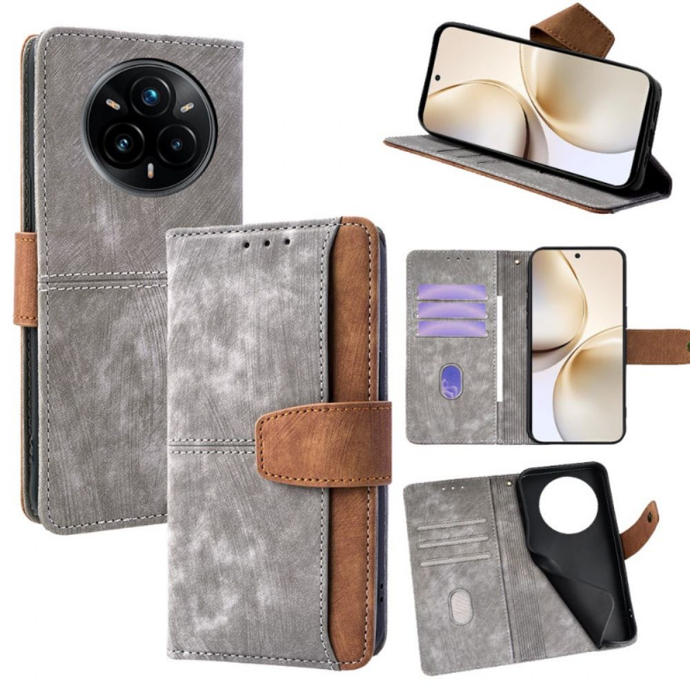 Flip Case Leren Realme 14 Pro Plus 5g Vintage Design Met Rfid-blokkering