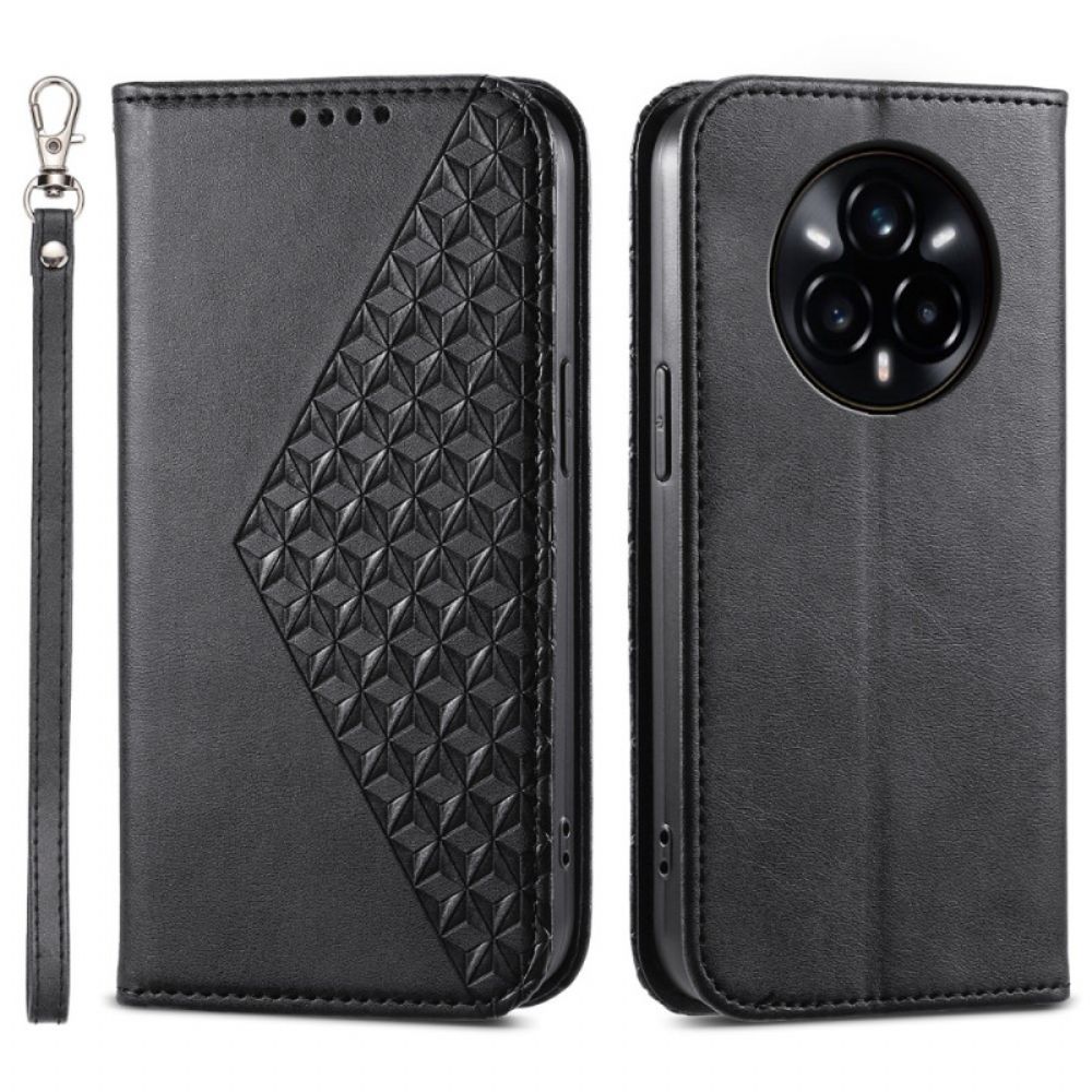 Folio-hoesje Realme 14 Pro Plus 5g Gestructureerd Met Band