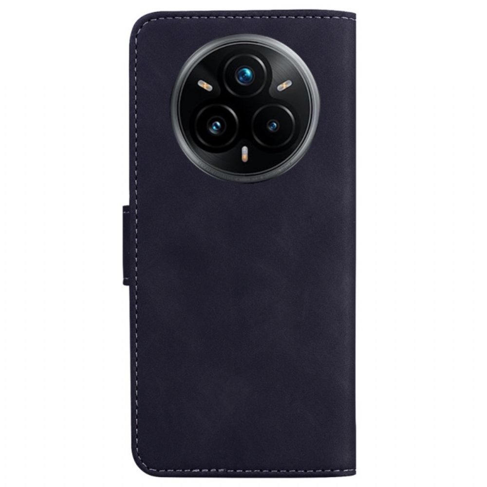 Folio-hoesje Realme 14 Pro Plus 5g Telefoonhoesje Couture Met Suède-effect