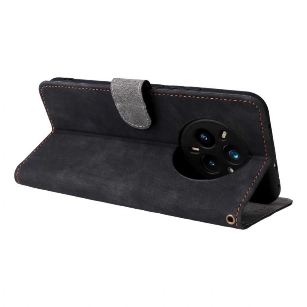 Folio-hoesje Realme 14 Pro Plus 5g Telefoonhoesje Suède-effect Met Rfid-bescherming