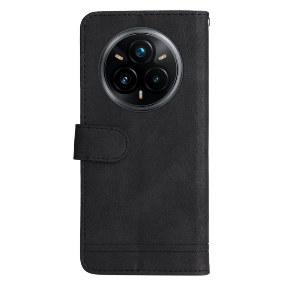 Folio-hoesje Realme 14 Pro Plus 5g Telefoonhoesje Vintage-effect Met Klinknagel