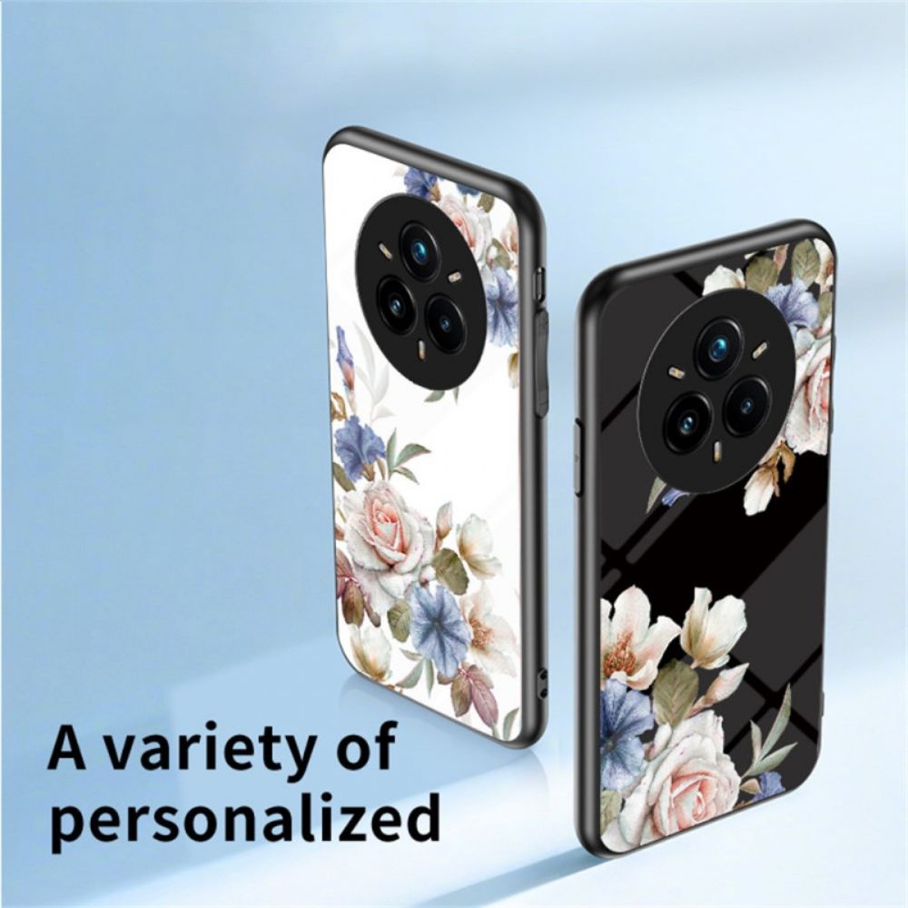 Hoesje Realme 14 Pro Plus 5g Bloemen Van Gehard Glas Bescherming Hoesje