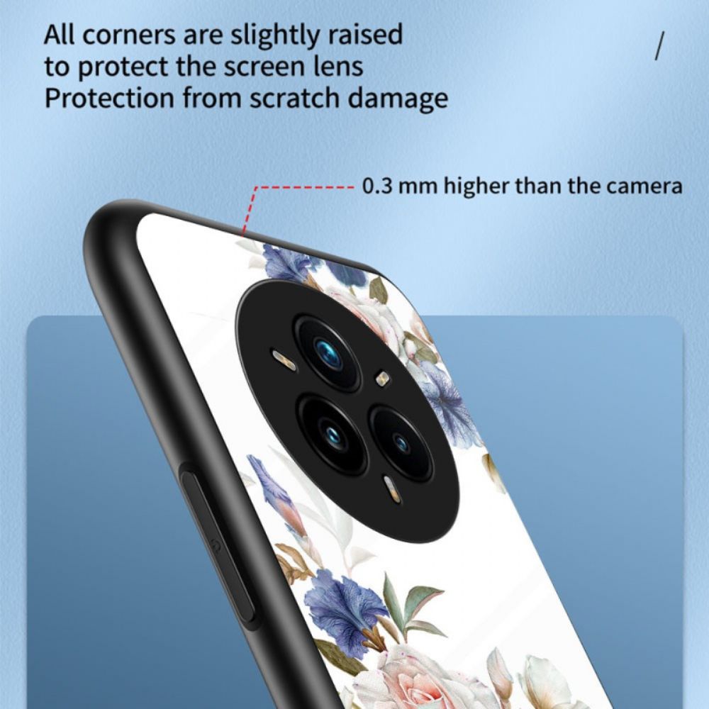 Hoesje Realme 14 Pro Plus 5g Bloemen Van Gehard Glas Bescherming Hoesje