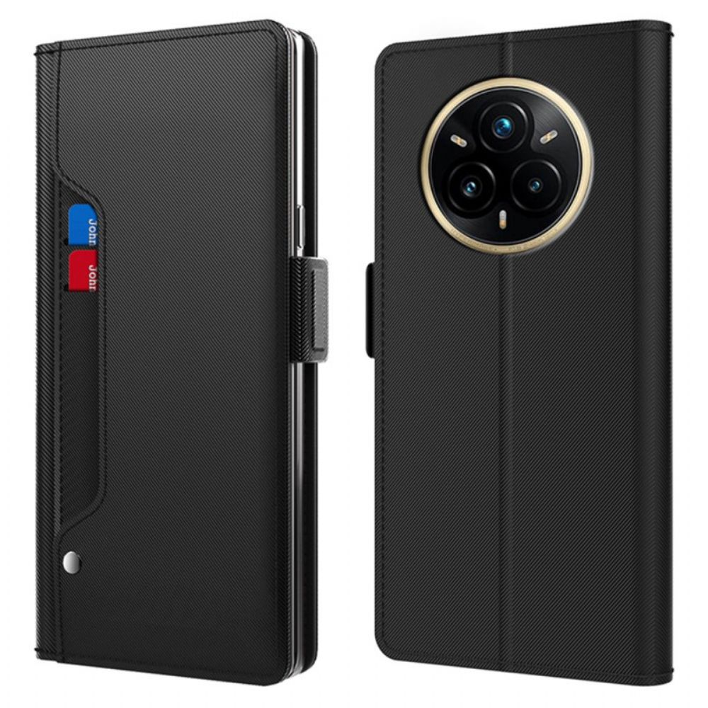 Leren Hoesje Realme 14 Pro Plus 5g Spiegel En Verwijderbare Kaarthouder Bescherming Hoesje