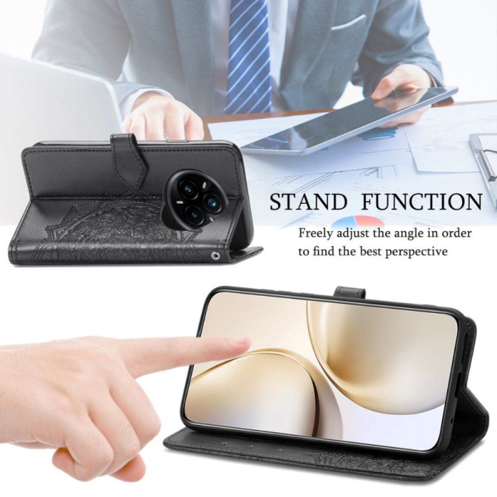 Leren Hoesje Voor Realme 14 Pro Plus 5g Barok Mandala