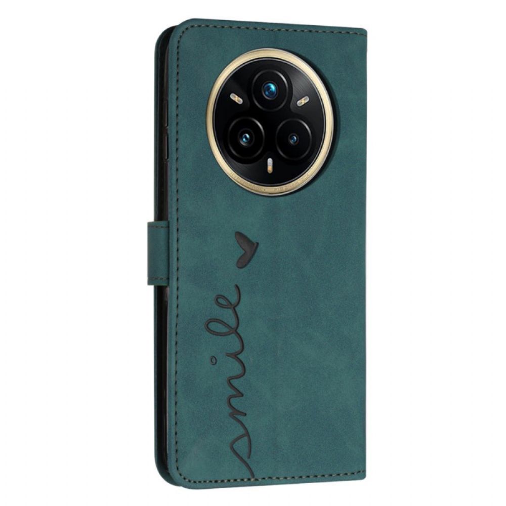 Leren Hoesje Voor Realme 14 Pro Plus 5g Lach En Hart