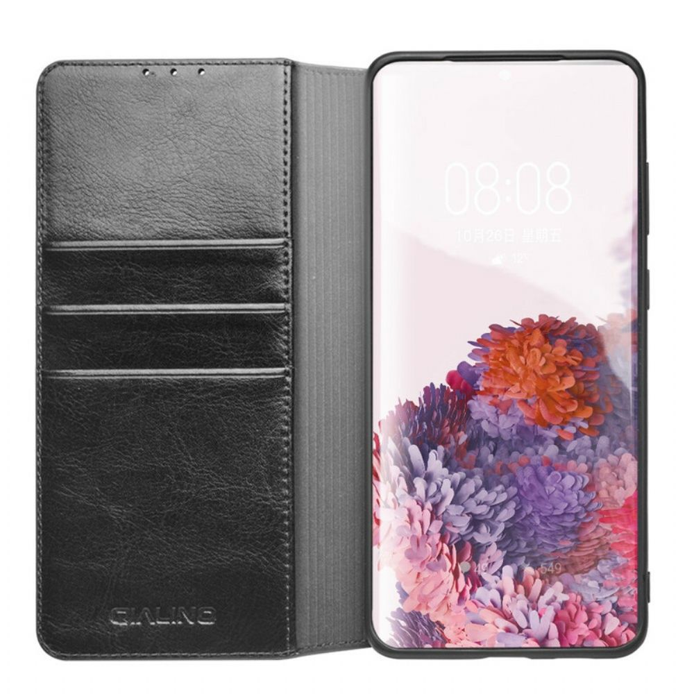 Bescherming Hoesje voor Samsung Galaxy S20 Plus 4G / 5G Folio-hoesje Qialino Echt Leer