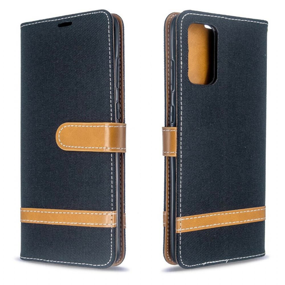 Folio-hoesje voor Samsung Galaxy S20 Plus 4G / 5G Met Ketting Band Met Stof En Leereffect