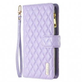 Folio-hoesje iPhone 16 Binfen Kleur Gewatteerde Portemonnee-etui