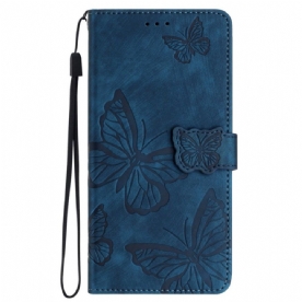 Folio-hoesje iPhone 16 Portemonnee Met Vlindermotief