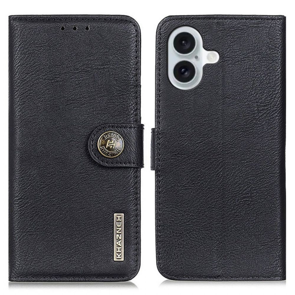 Folio-hoesje iPhone 16 Telefoonhoesje Kunstleer Khazneh