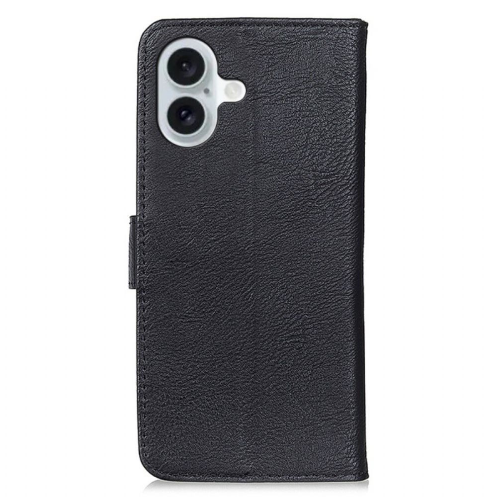 Folio-hoesje iPhone 16 Telefoonhoesje Kunstleer Khazneh
