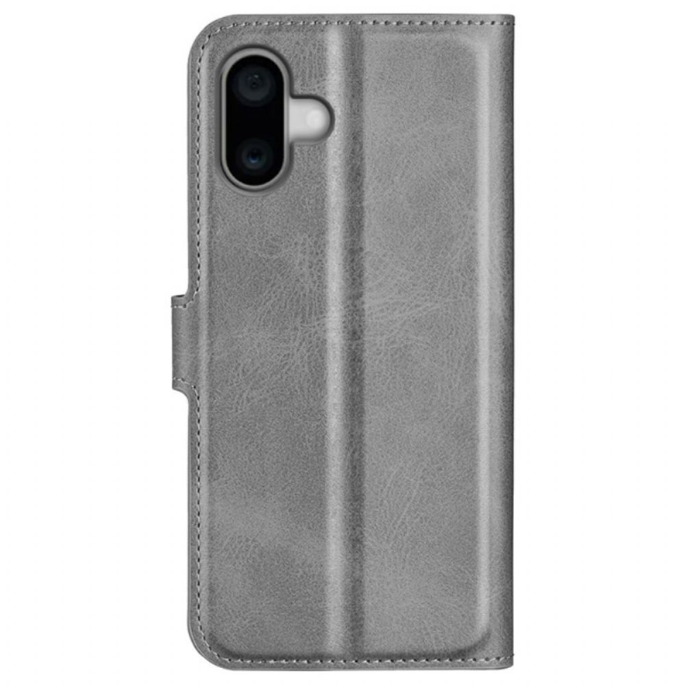 Leren Hoesje Voor iPhone 16 Leerstijl