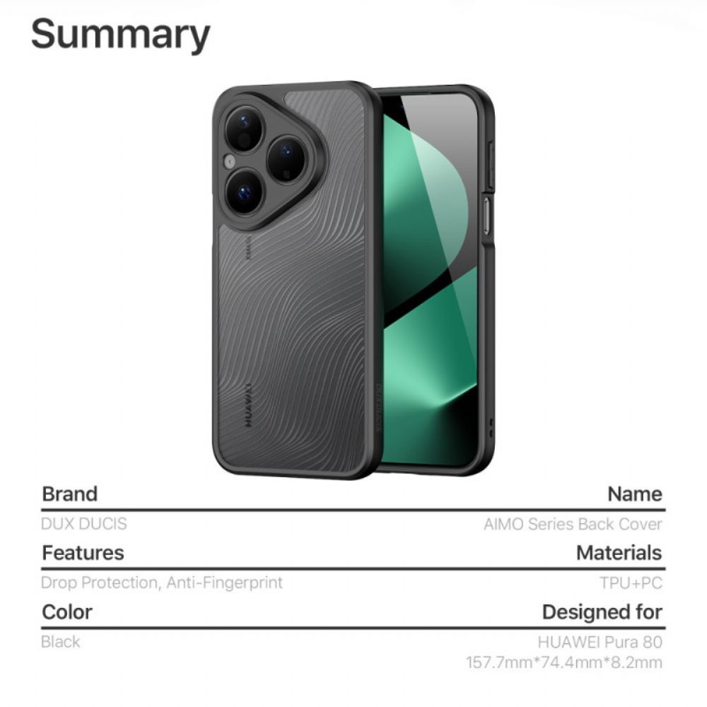 Case Hoesje Huawei Pura 80 Telefoonhoesje Aimo-serie Dux Ducis
