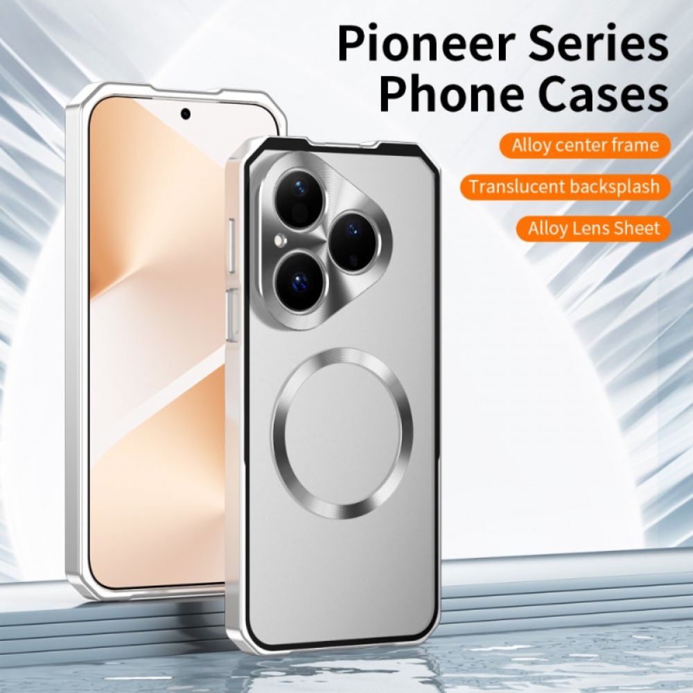 Case Hoesje Huawei Pura 80 Telefoonhoesje Magsafe Met Metalen Frame