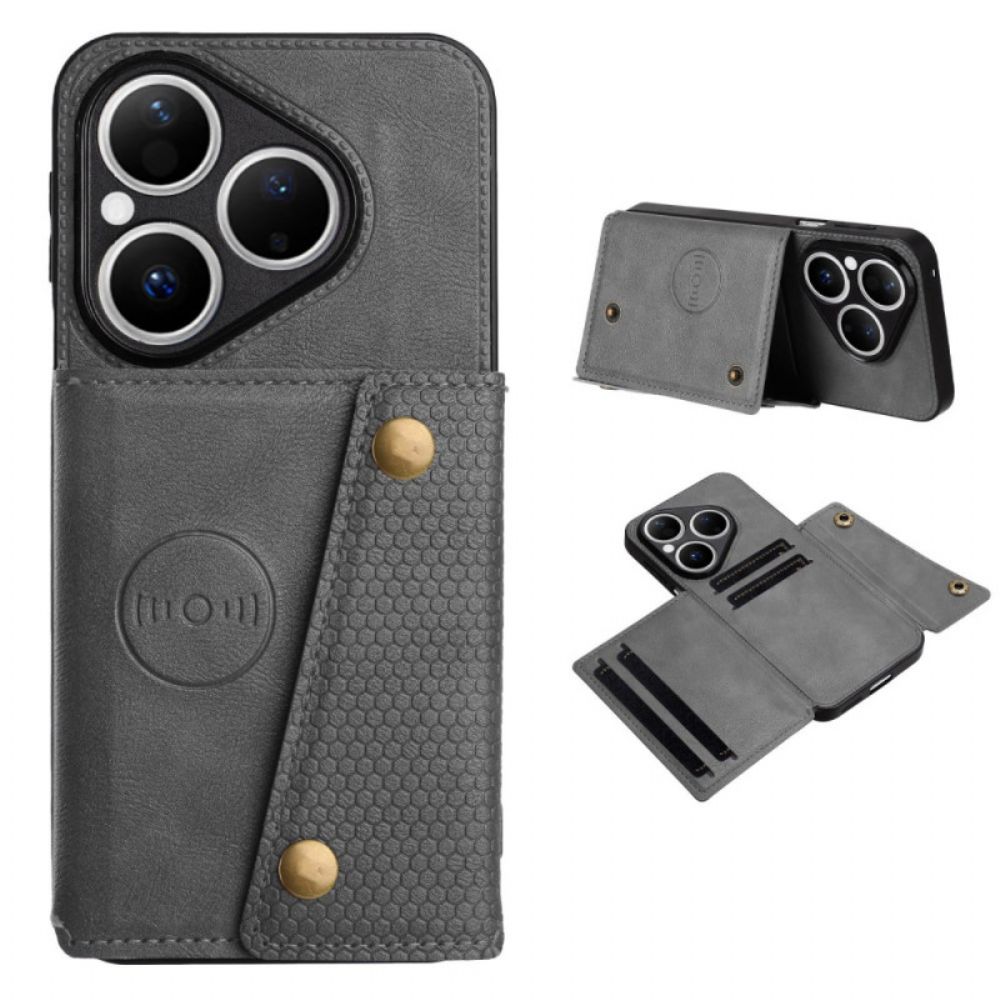 Cover Hoesje Huawei Pura 80 Telefoonhoesje Kaart Met Lederlook Houder