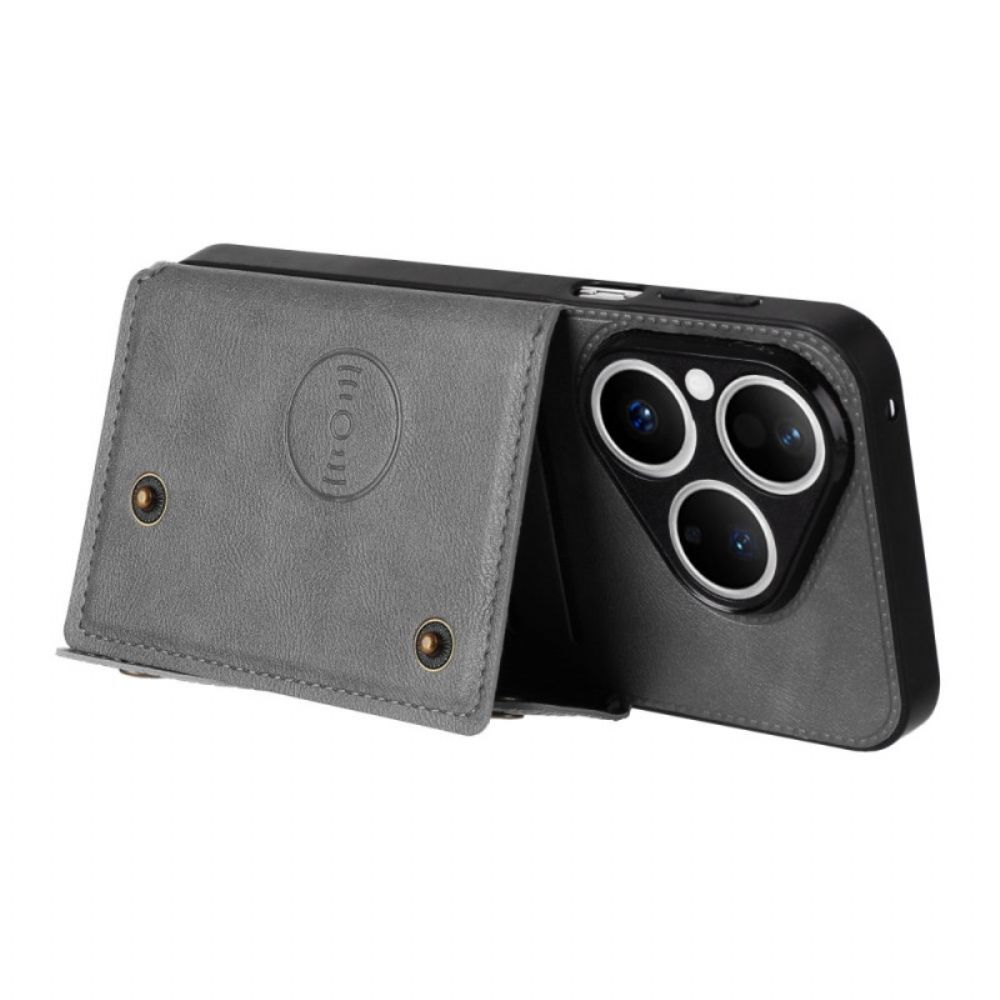 Cover Hoesje Huawei Pura 80 Telefoonhoesje Kaart Met Lederlook Houder