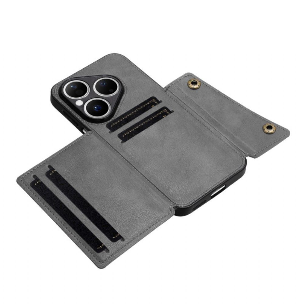 Cover Hoesje Huawei Pura 80 Telefoonhoesje Kaart Met Lederlook Houder