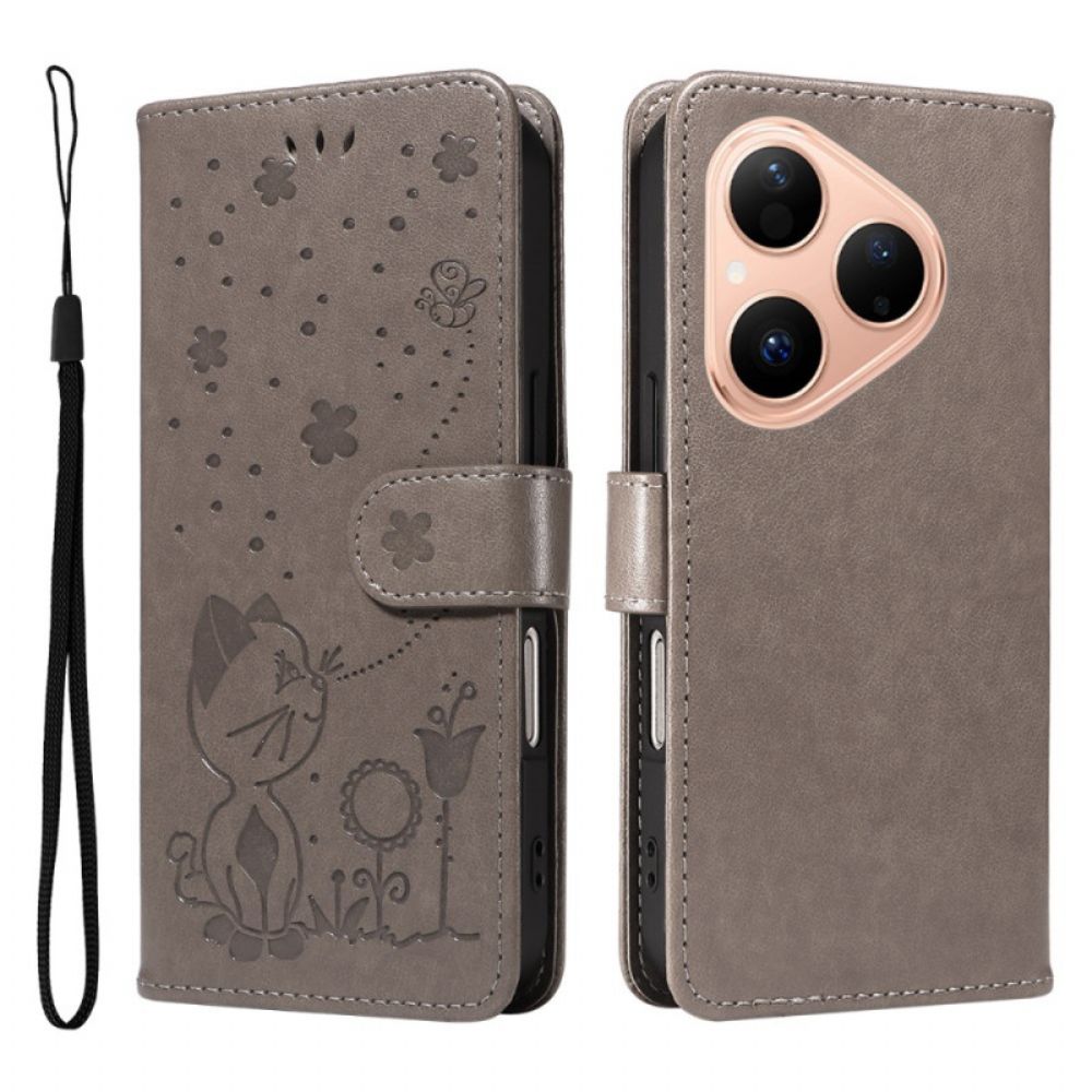 Folio-hoesje Huawei Pura 80 Kat En Bij