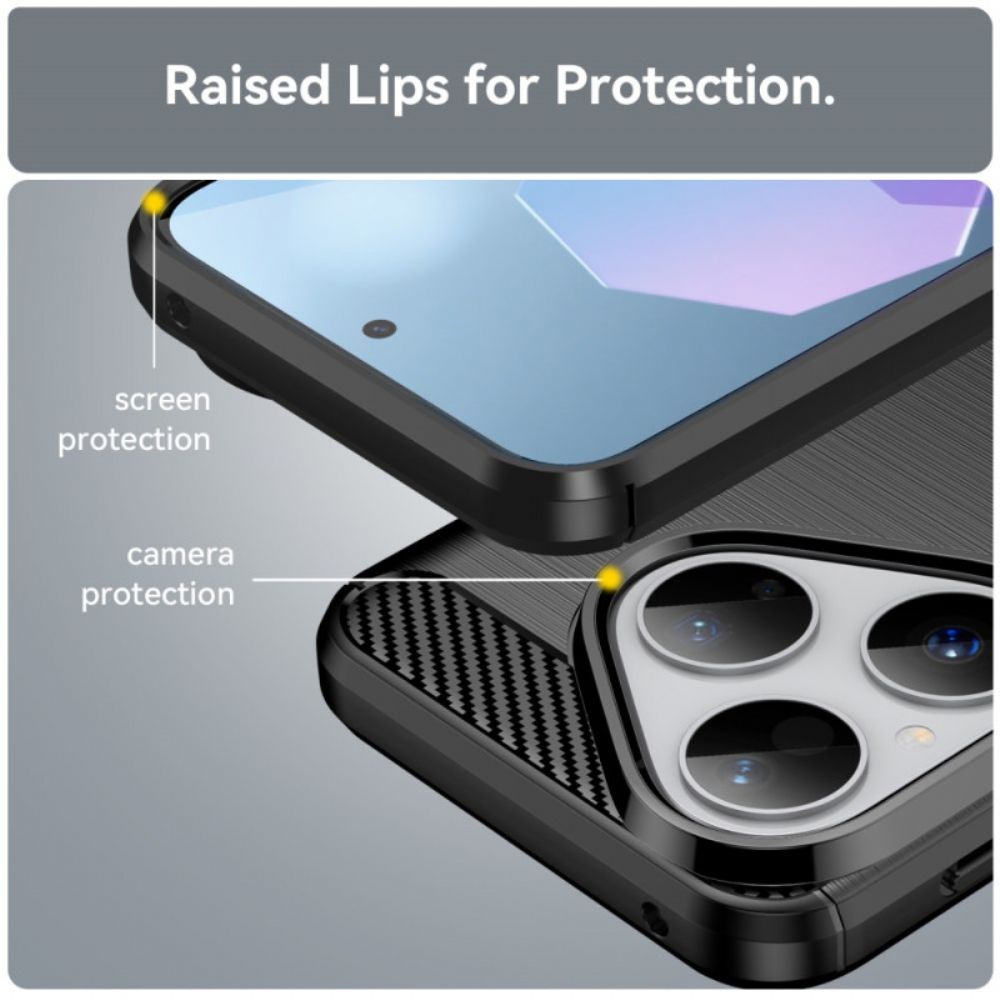 Hoesje Huawei Pura 80 Geborsteld Koolstofvezel Bescherming Hoesje