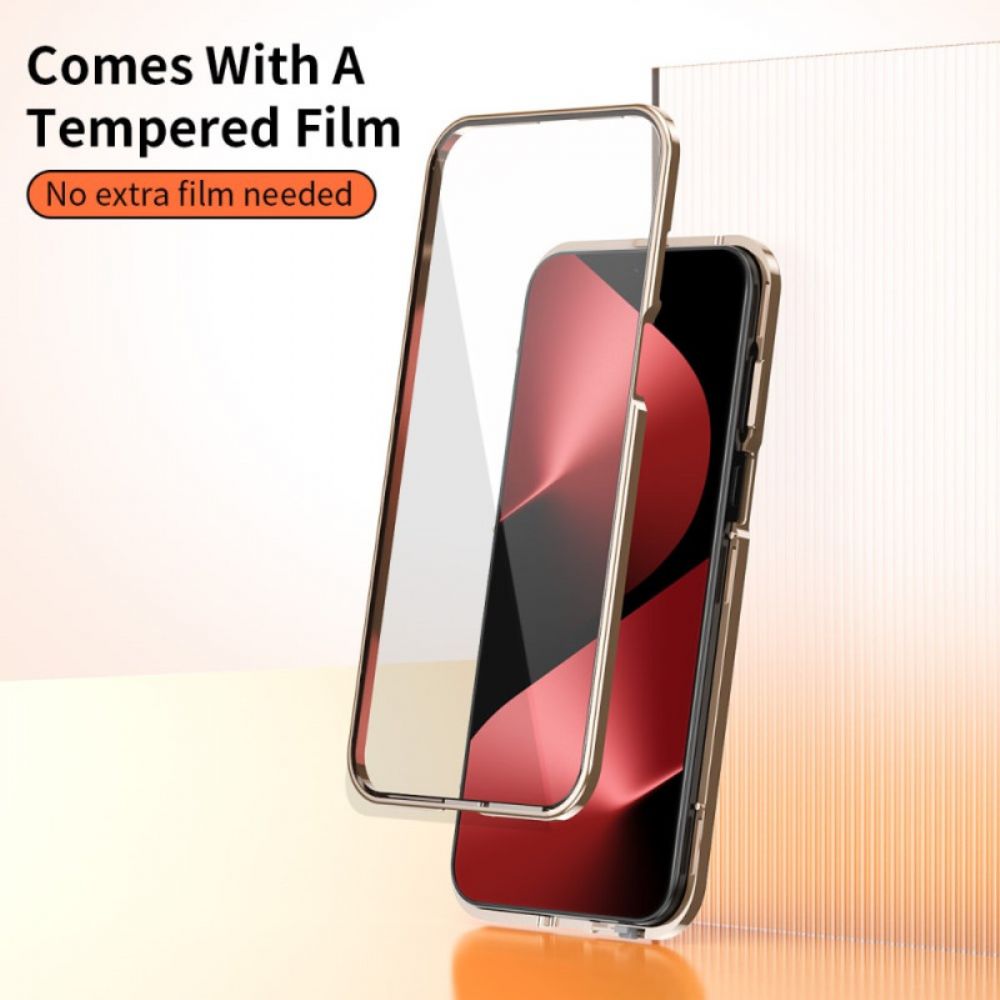 Hoesje Huawei Pura 80 Lederen Ontwerp En Gehard Glazen Schermbeschermer