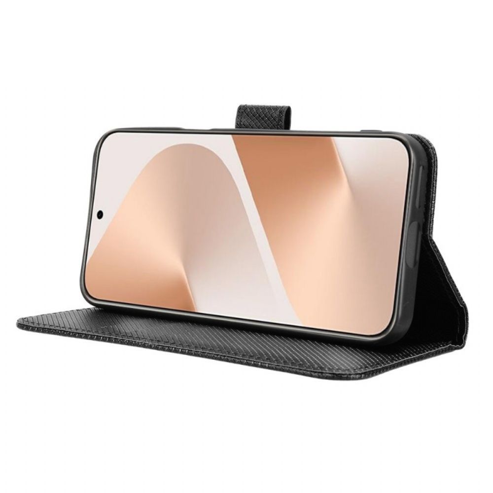 Leren Hoesje Huawei Pura 80 Diamantstructuur