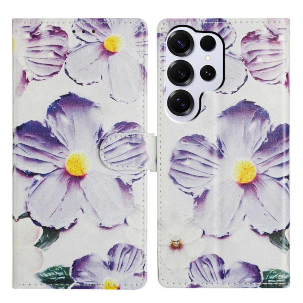 Bescherming Hoesje Samsung Galaxy S26 Ultra Paarse Bloemen