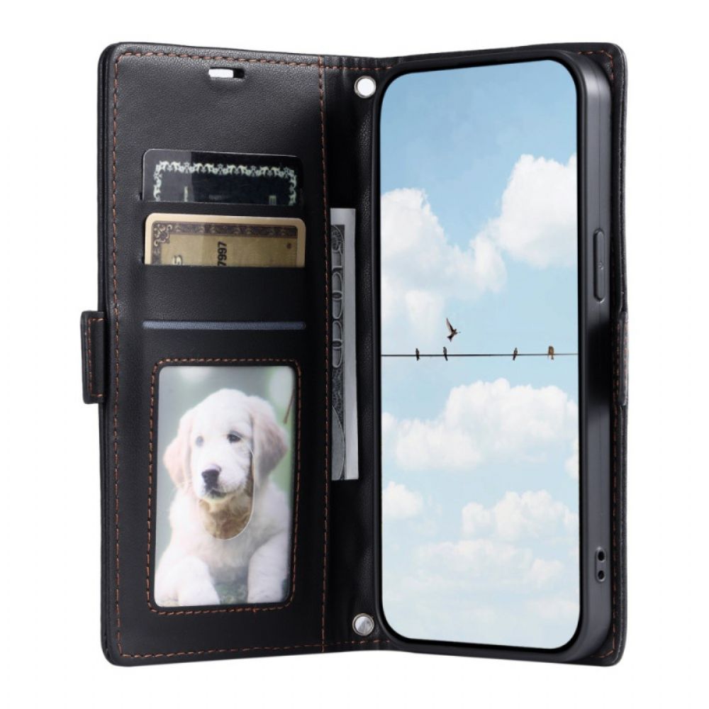 Flip Case Leren Samsung Galaxy S26 Ultra Gewatteerd Met Bandje
