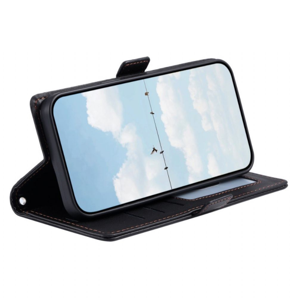 Flip Case Leren Samsung Galaxy S26 Ultra Gewatteerd Met Bandje