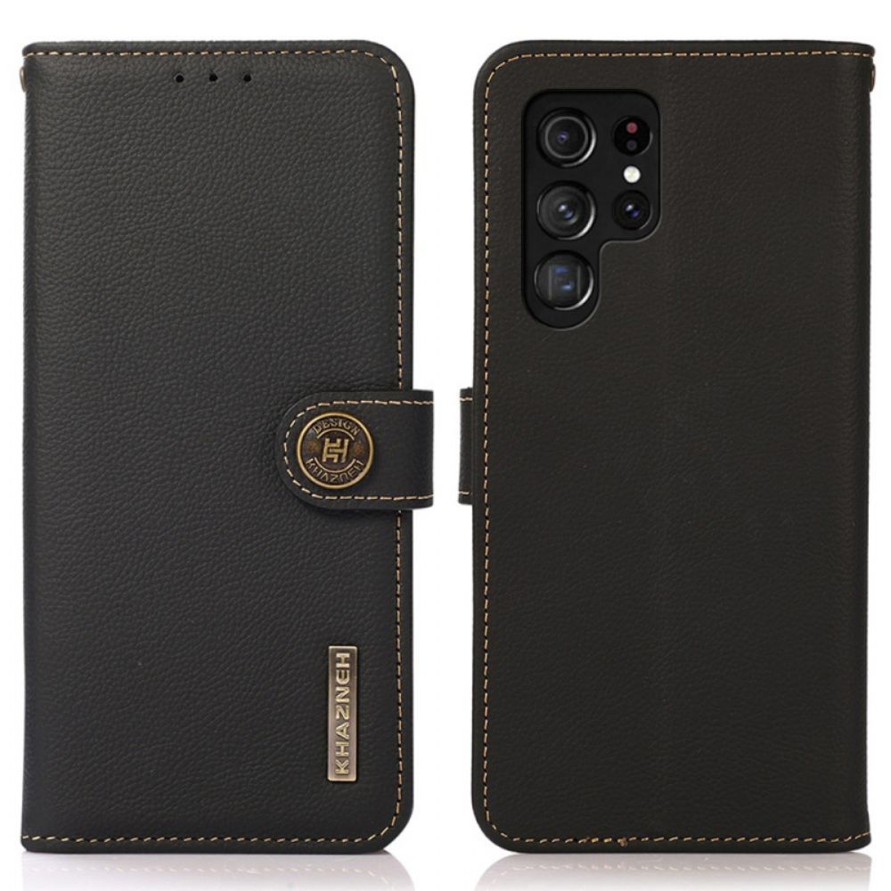 Folio-hoesje Samsung Galaxy S26 Ultra Telefoonhoesje Echt Khazneh Leer