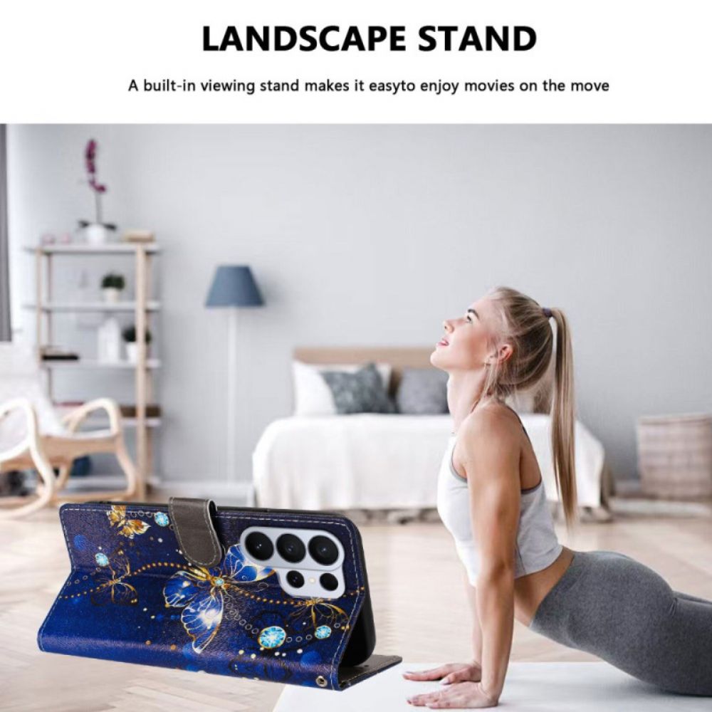 Folio-hoesje Samsung Galaxy S26 Ultra Telefoonhoesje Kostbare Vlinders