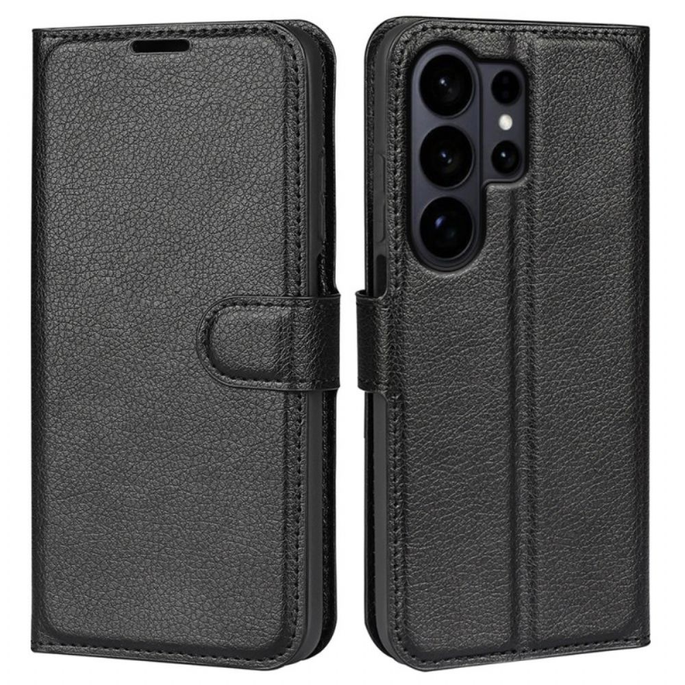 Folio-hoesje Samsung Galaxy S26 Ultra Telefoonhoesje Lychee Kunstleer