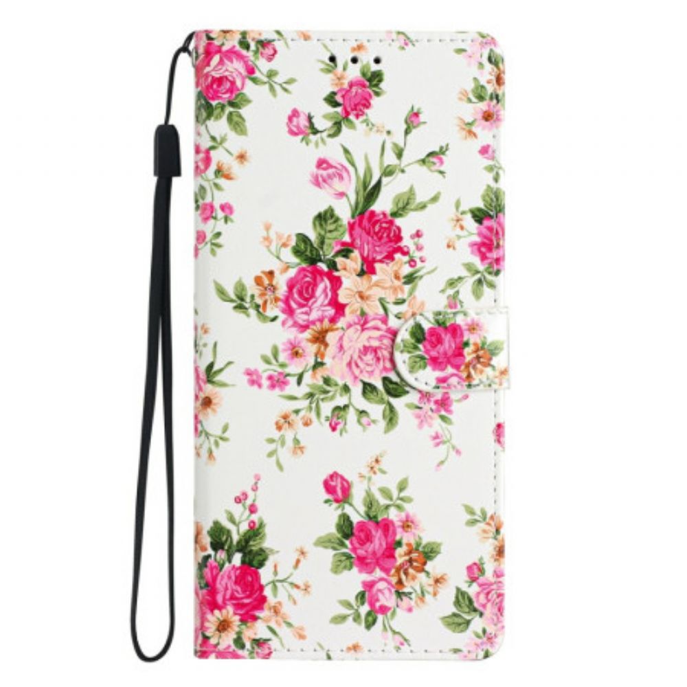 Folio-hoesje Samsung Galaxy S26 Ultra Telefoonhoesje Rode Bloemen