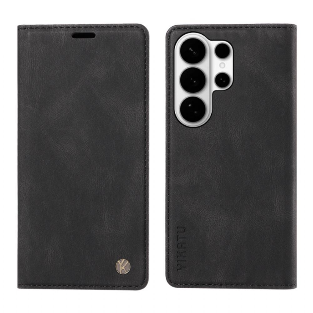 Folio-hoesje Samsung Galaxy S26 Ultra Telefoonhoesje Yikatu Suède-effect