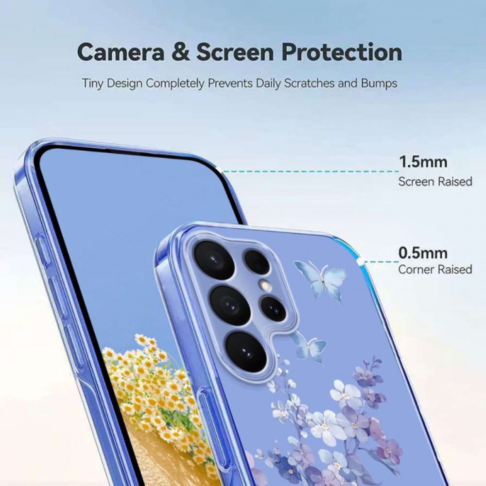 Hoesje Voor Samsung Galaxy S26 Ultra Vlinders En Bloemen