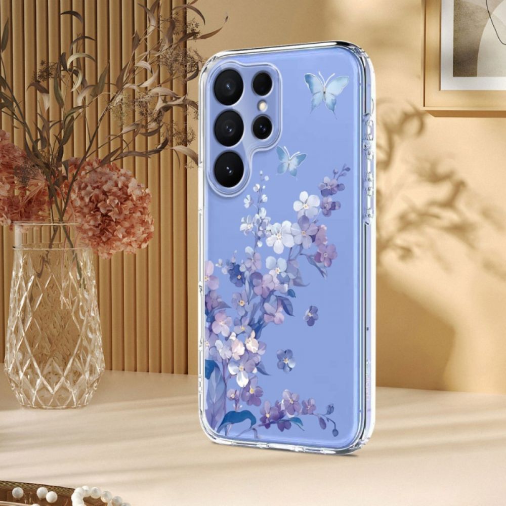 Hoesje Voor Samsung Galaxy S26 Ultra Vlinders En Bloemen