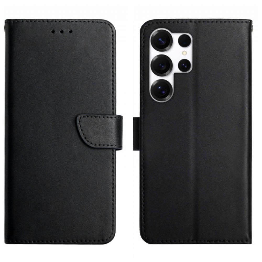 Leren Hoesje Samsung Galaxy S26 Ultra Nappa Leer Textuur Bescherming Hoesje