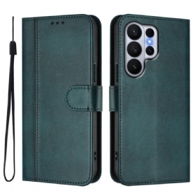 Leren Hoesje Samsung Galaxy S26 Ultra Vintage Design Bescherming Hoesje