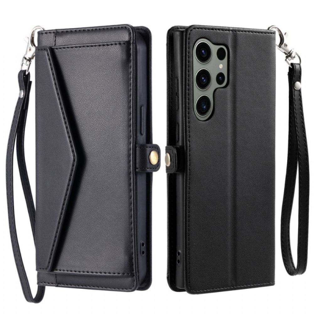 Leren Hoesje Voor Samsung Galaxy S26 Ultra Clutch